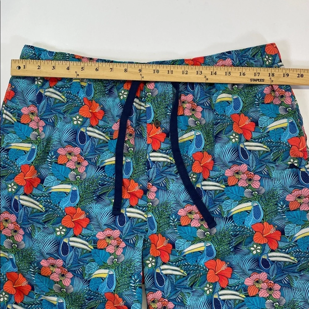 Tommy Bahama Tropical Swim Trunks Blue Floral Beach Board Shorts Size XL